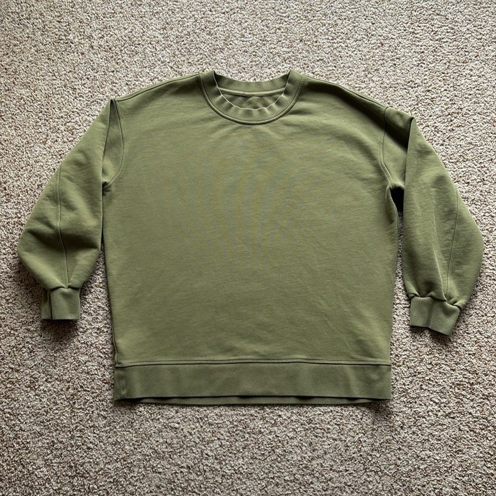 Lululemon Women’s Green Oversize Crew Neck Sweatshirt